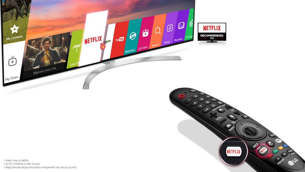 TV UHD LG dengan Netflix hot key Remote